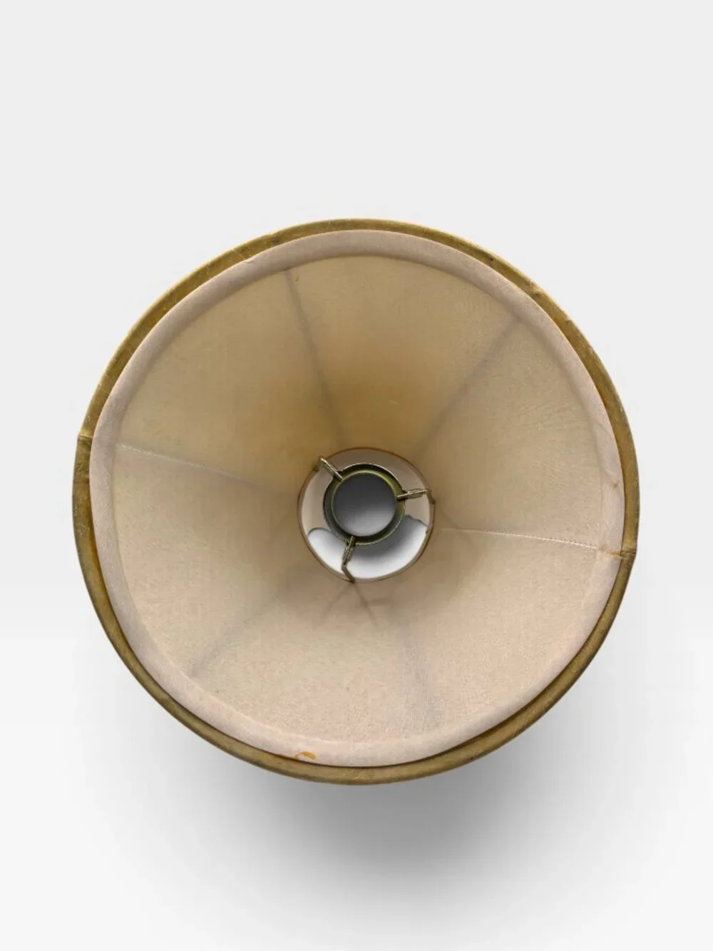 Vintage Beige Bell-Shaped Lamp Shade faux Leather  13